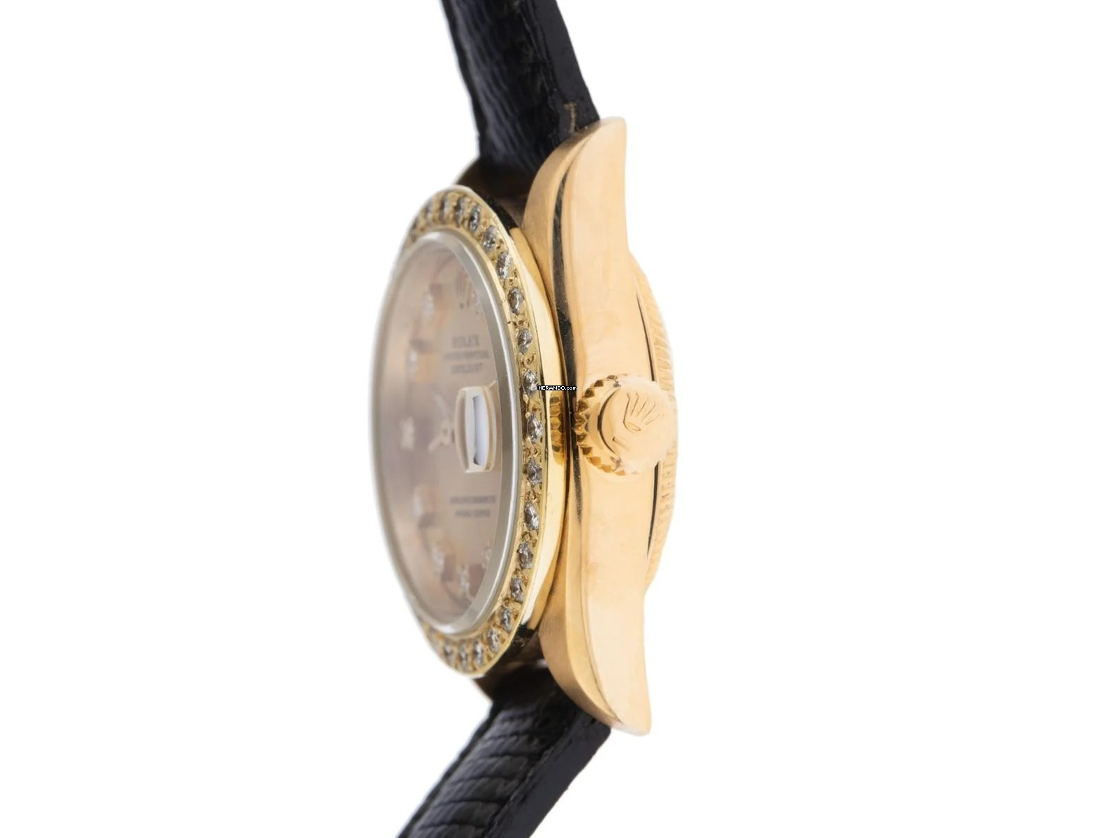 Thumbnail von Rolex Lady-Datejust Diamanten open 6/9 Ref.69178 1991 Box&Beschreibung sehr gut Vintage Datejust Lady Diamanten 18kt Gelbgold open 6/9