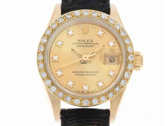  Rolex Lady-Datejust Diamanten open 6/9 Ref.69178 1991 Box&Beschreibung sehr gut Vintage Datejust Lady Diamanten 18kt Gelbgold open 6/9 