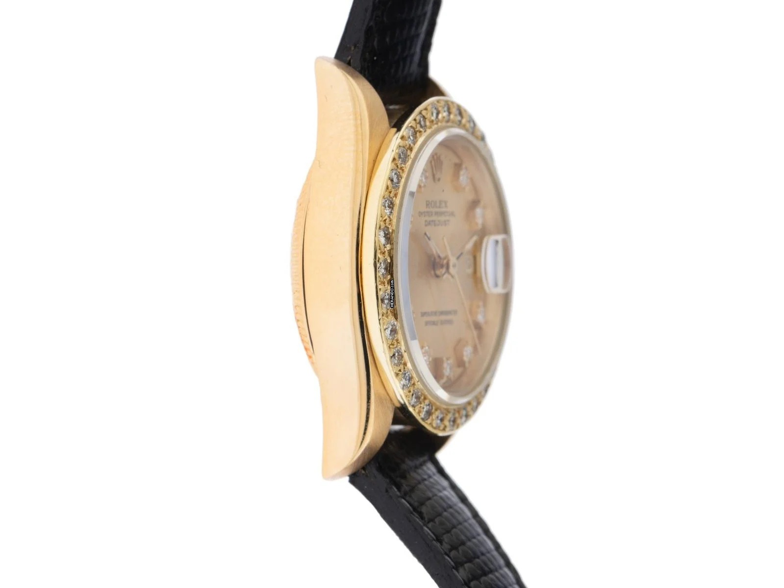 Thumbnail von Rolex Lady-Datejust Diamanten open 6/9 Ref.69178 1991 Box&Beschreibung sehr gut Vintage Datejust Lady Diamanten 18kt Gelbgold open 6/9