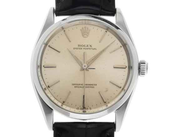  Rolex Oyster Perpetual 34 Ref.1002 1966 original Box sehr gut Vintage Oyster Perpetual Krokoleder 