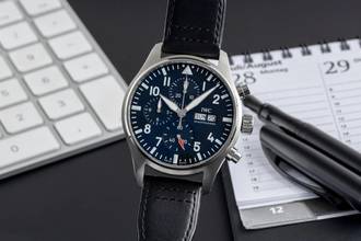 Thumbnail von IWC Fliegeruhr Chronograph Fliegerchronograph Chronograph Stahl Automatik Ref. IW378001 B&P 2023