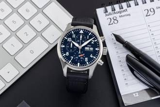 Thumbnail von IWC Fliegeruhr Chronograph Fliegerchronograph Chronograph Stahl Automatik Ref. IW378001 B&P 2023