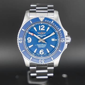  Breitling Superocean 44 Blue Dial FULLSET 