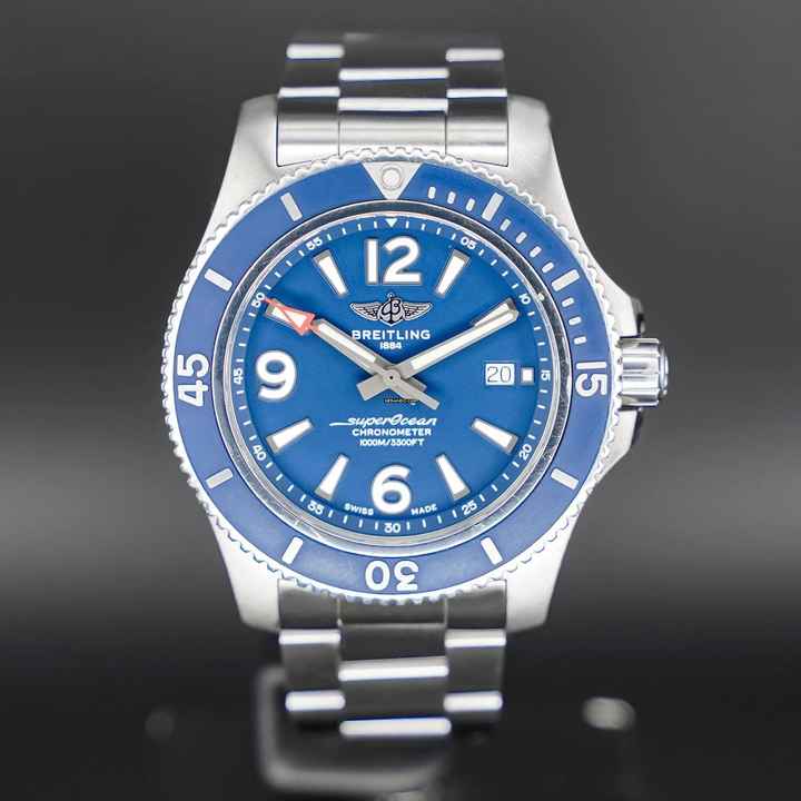  Breitling Superocean 44 Blue Dial FULLSET 