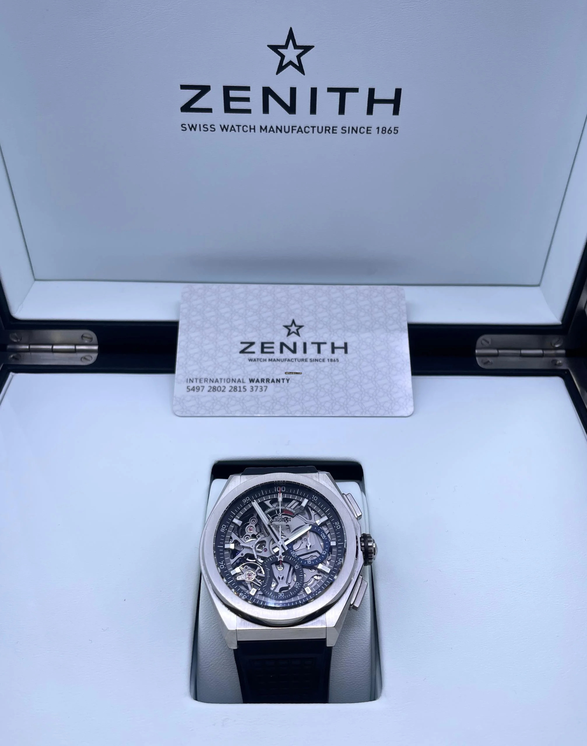 Thumbnail von Zenith Defy El Primero 21 FULL SET WITH BOX AND PAPERS like NEW year:2022 / 2 Straps