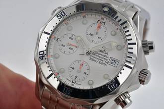 Thumbnail von Omega Seamaster Diver 300 M Professional Chronograph 2598.20 White Dial