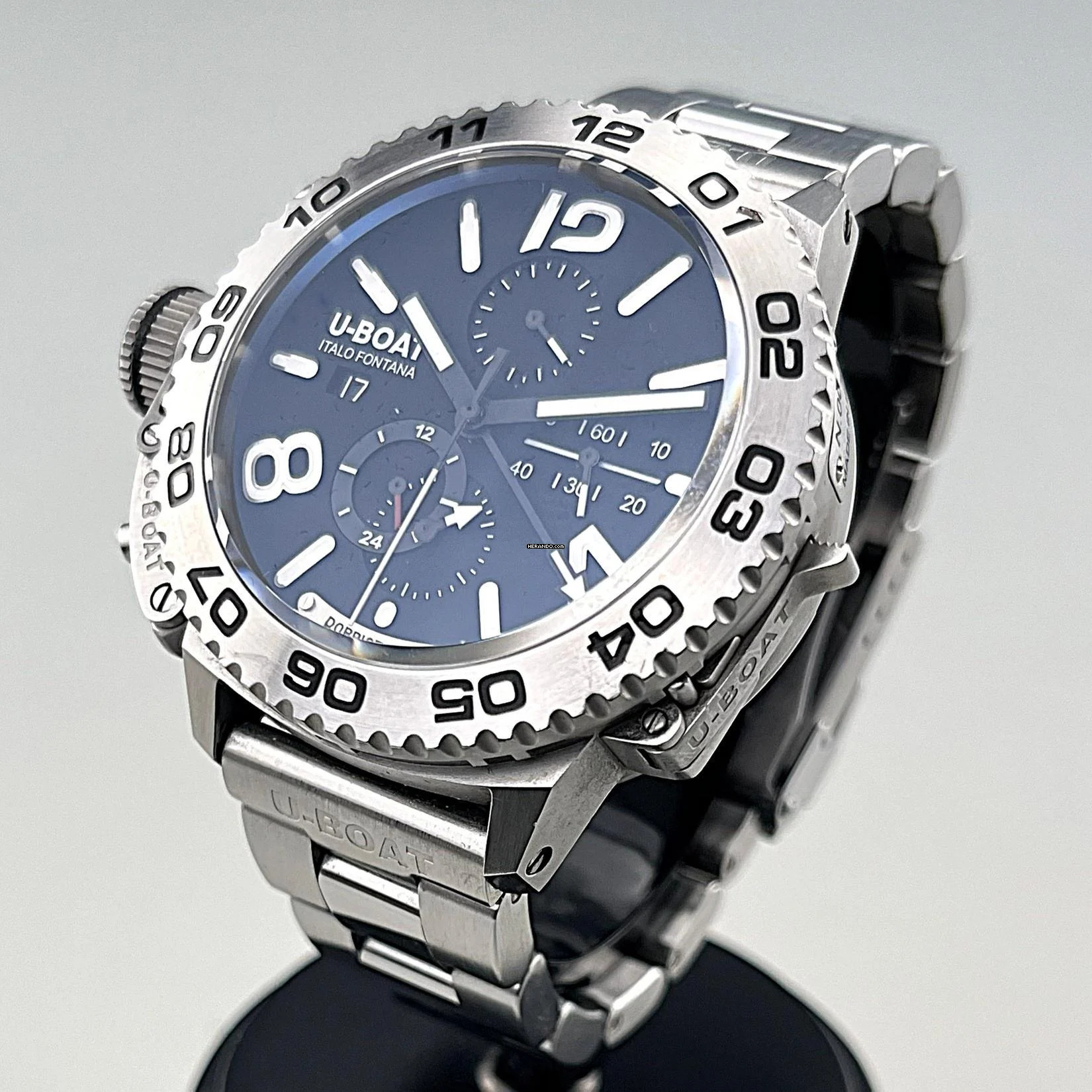 Thumbnail von U-Boat Doppiotempo Chrono SS 46 mm 9016 MT Stahlgehäuse Stahl Kautschuk und Lederarmband Full Set Erstkauf 04/2019 Originalzustand nicht poliert