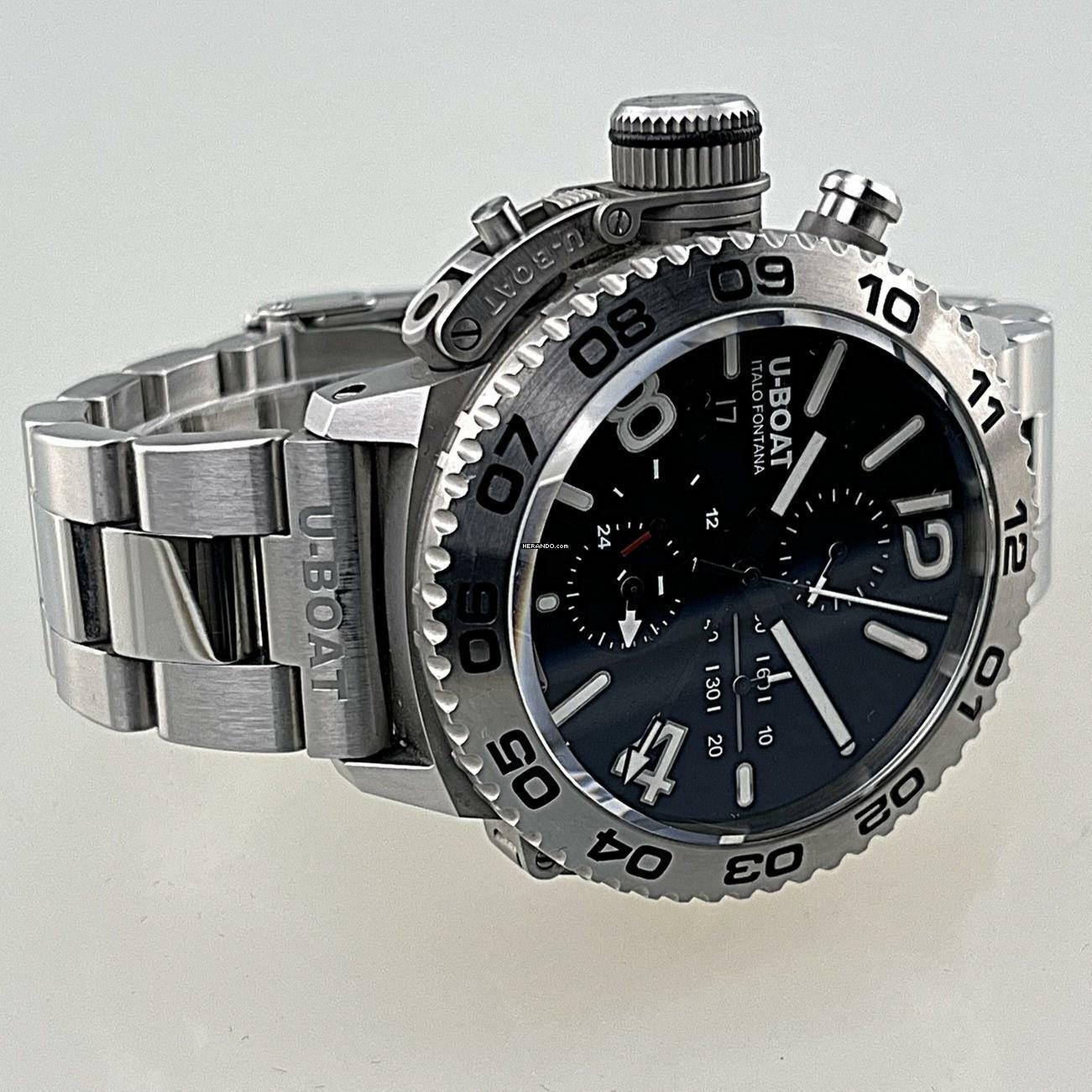 Thumbnail von U-Boat Doppiotempo Chrono SS 46 mm 9016 MT Stahlgehäuse Stahl Kautschuk und Lederarmband Full Set Erstkauf 04/2019 Originalzustand nicht poliert