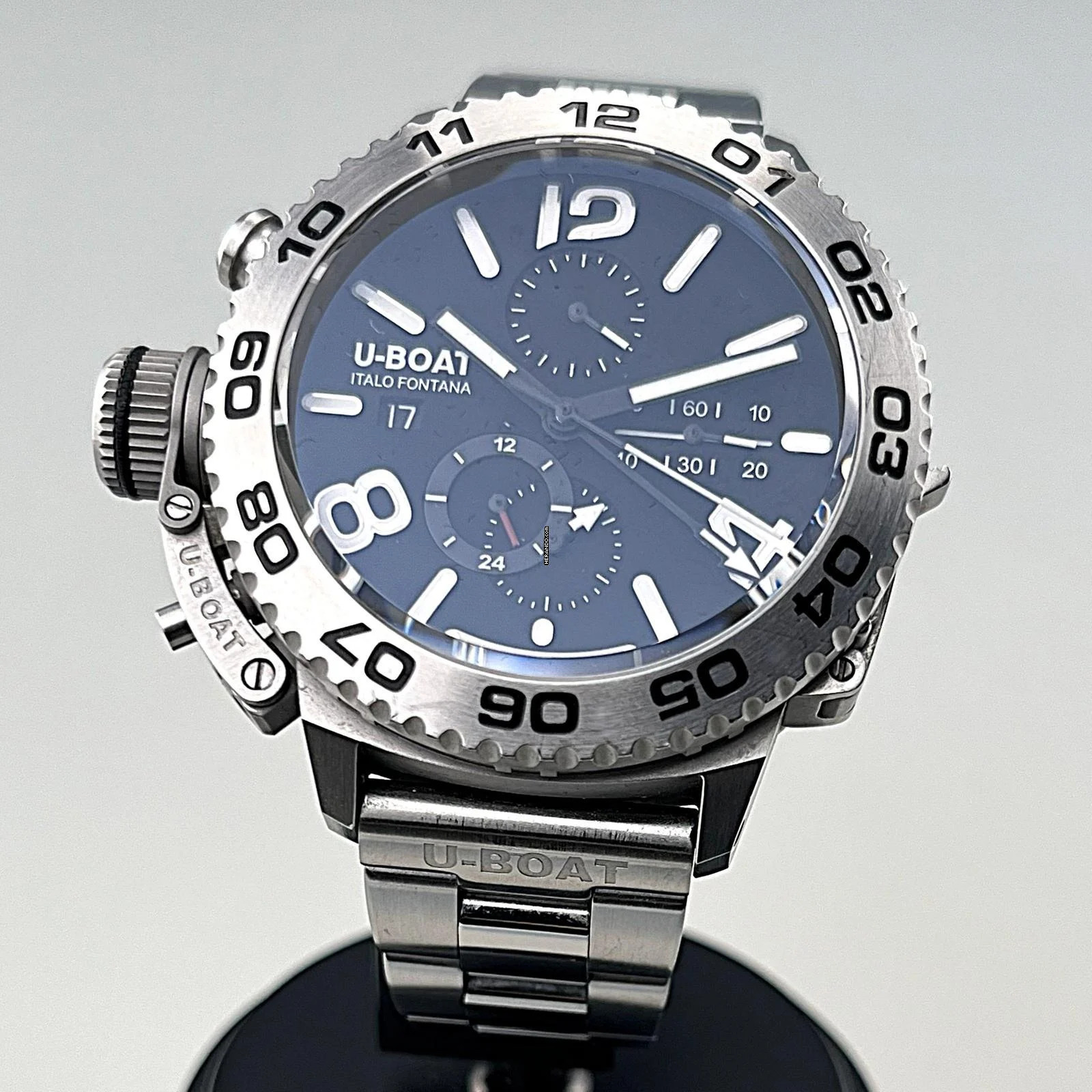 Thumbnail von U-Boat Doppiotempo Chrono SS 46 mm 9016 MT Stahlgehäuse Stahl Kautschuk und Lederarmband Full Set Erstkauf 04/2019 Originalzustand nicht poliert