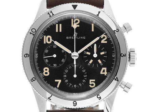  Breitling Aviator 8 AVI Ref. 765 1953 Re-Edition Stahl Handaufzug Chronograph Armband Leder Faltschließe Limitiert 41mm Ref.AB0920131B1X1 2024 Box&Pap. Full Set Ungetragen AVI Ref. 765 1953 Re-Edition 