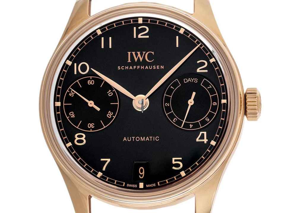 IWC Portugieser Automatik Ref.IW501707 2024 Full Set Ungetragen Portugieser Automatic 18kt Roségold Krokoleder Faltschließe 128g 