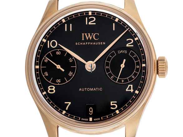  IWC Portugieser Automatik Ref.IW501707 2024 Full Set Ungetragen Portugieser Automatic 18kt Roségold Krokoleder Faltschließe 128g 