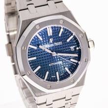 Thumbnail von Audemars Piguet Royal Oak Selfwinding 37 Blue – 15450ST.OO.1256ST.03 – like NEW – 2018 Full Set