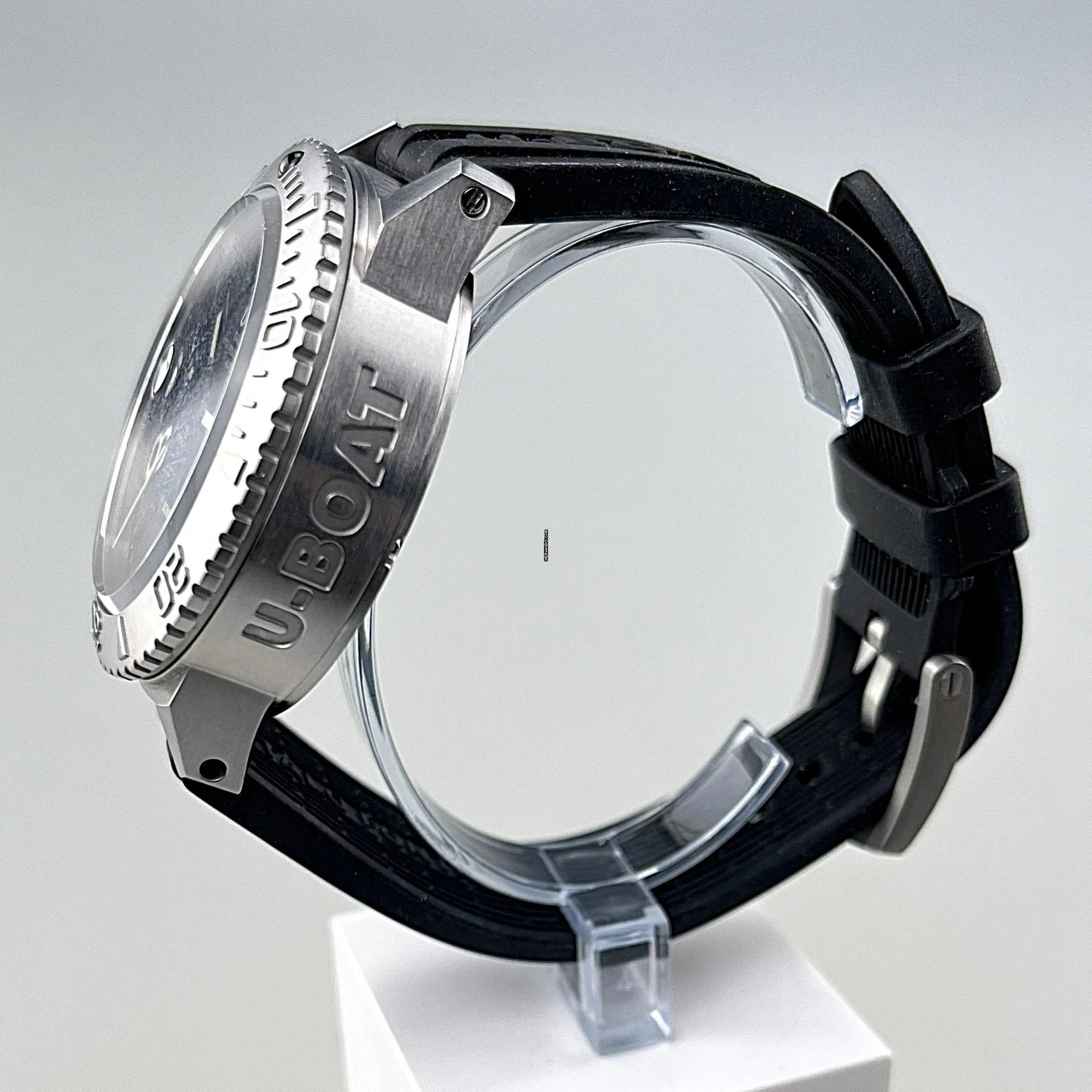 Thumbnail von U-Boat Classico Sommerso Classico 46 mm Stahl Silikonarmband 9007/A 30 ATM Profitaucheruhr 24 h Anzeige Full Set Erstkauf 06/2025