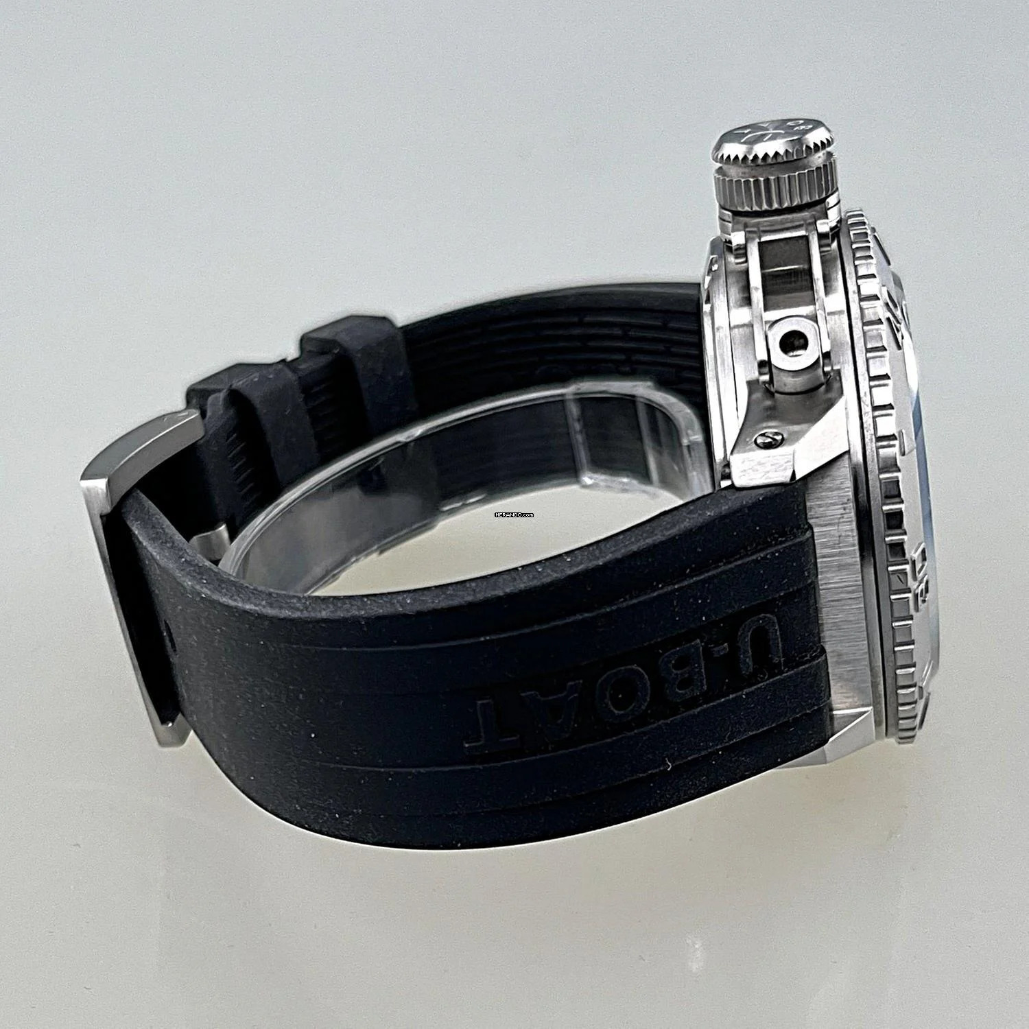 Thumbnail von U-Boat Classico Sommerso Classico 46 mm Stahl Silikonarmband 9007/A 30 ATM Profitaucheruhr 24 h Anzeige Full Set Erstkauf 06/2025