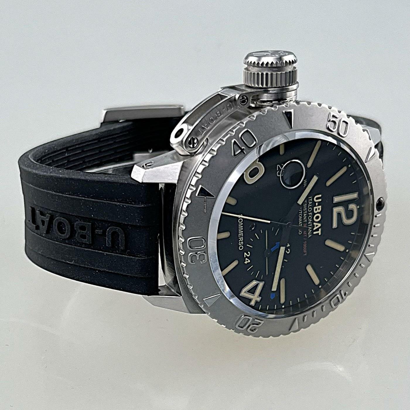 Thumbnail von U-Boat Classico Sommerso Classico 46 mm Stahl Silikonarmband 9007/A 30 ATM Profitaucheruhr 24 h Anzeige Full Set Erstkauf 06/2025