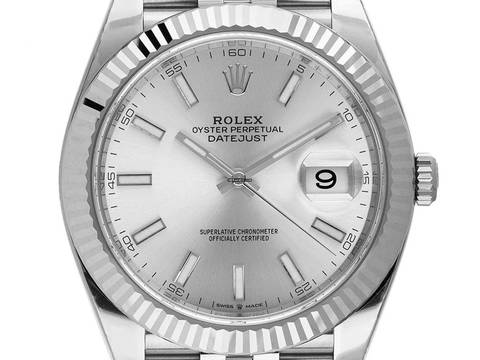  Rolex Datejust 41 Ref.126334 2023 Full Set wie Neu Datejust Stahl 18kt Weißgold 