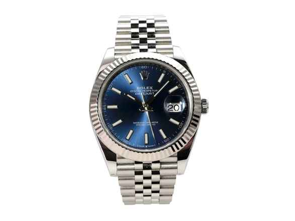  Rolex Datejust 41 Ref. 126334 Edelstahl / Weißgold Blau Jubile-Band 