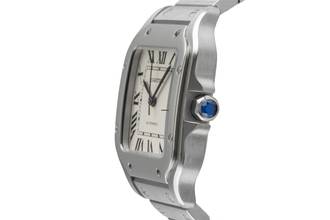 Thumbnail von Cartier Santos Stahl Automatik Herrenuhr Medium WSSA0010 B&P 2018
