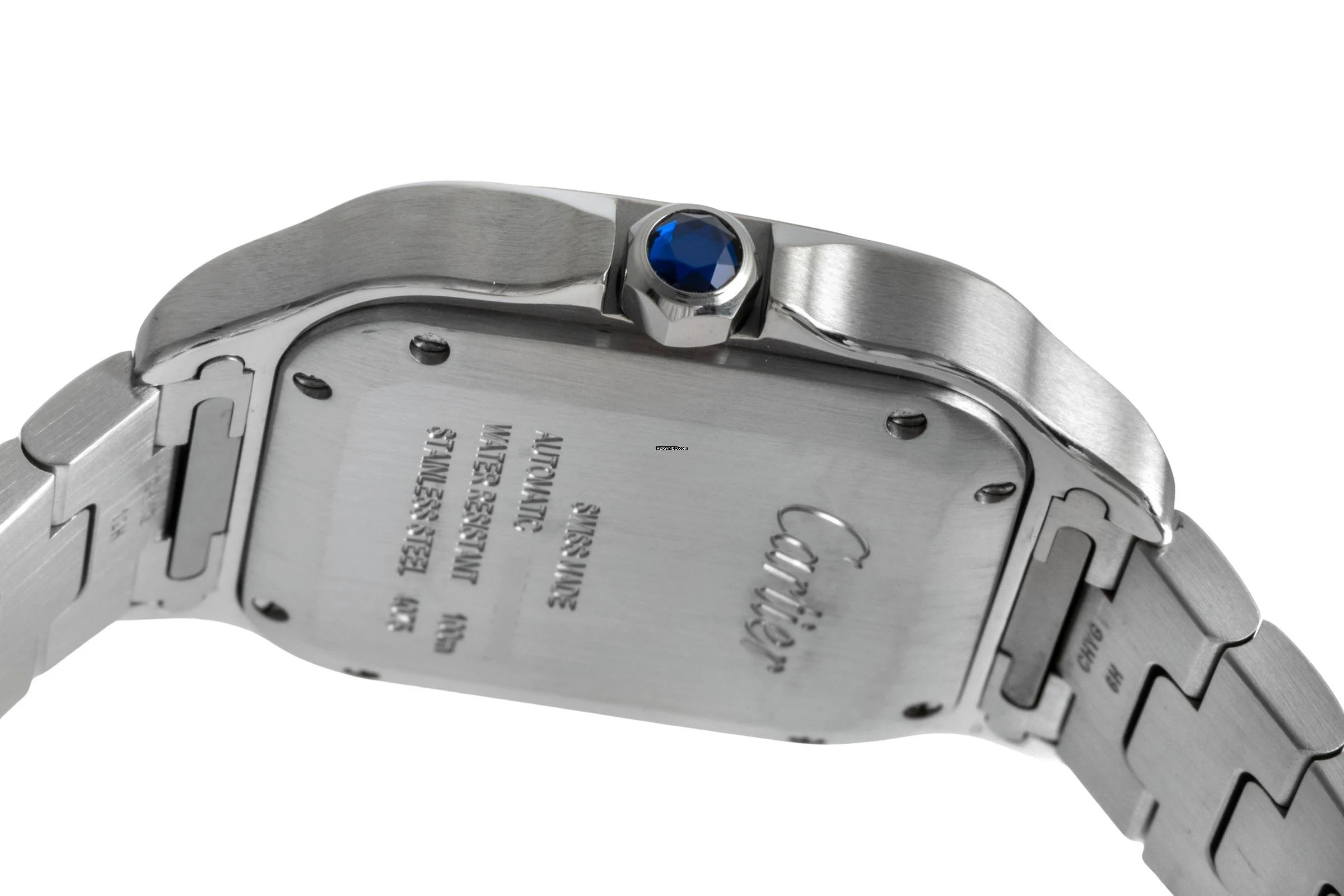 Thumbnail von Cartier Santos Stahl Automatik Herrenuhr Medium WSSA0010 B&P 2018