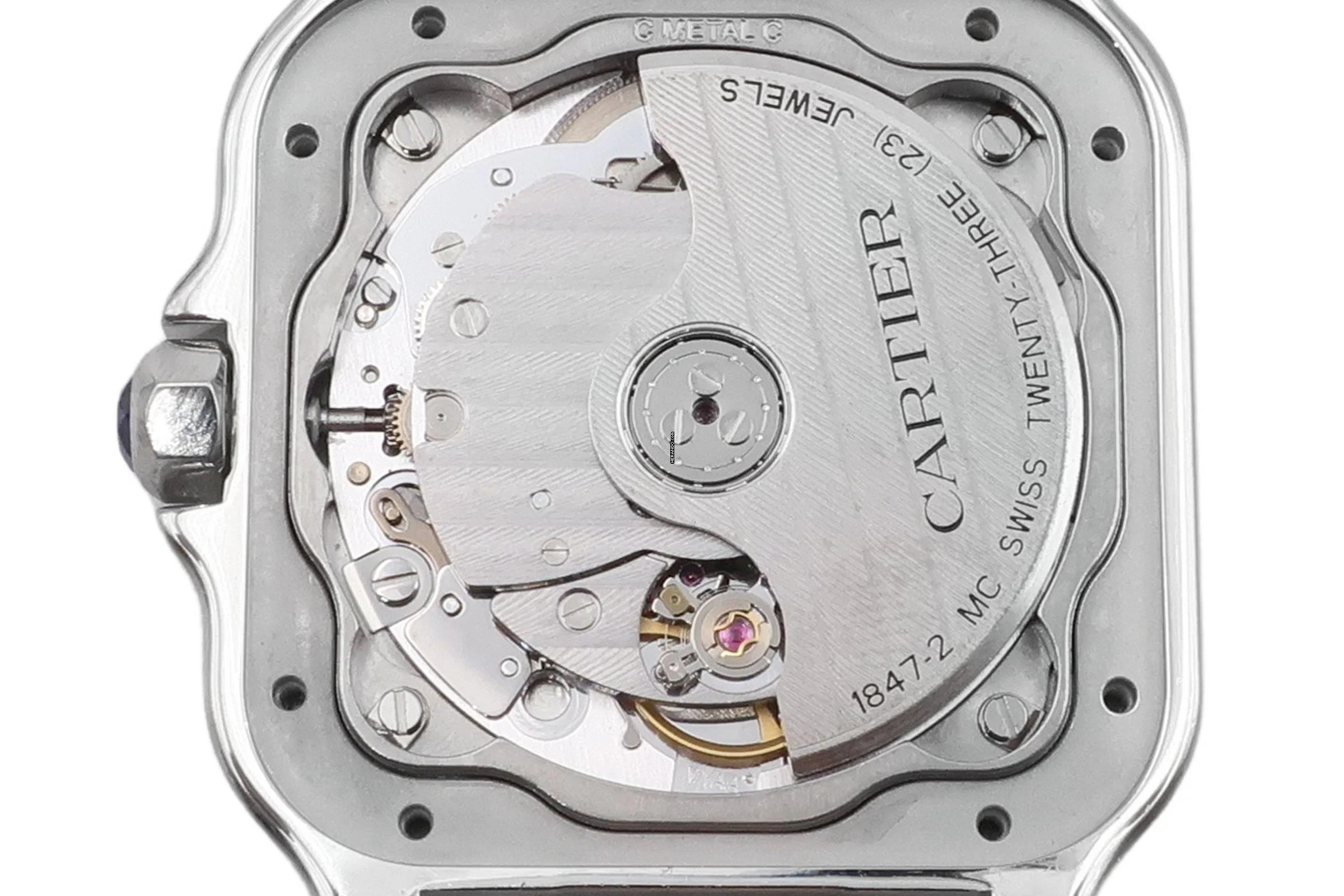 Thumbnail von Cartier Santos Stahl Automatik Herrenuhr Medium WSSA0010 B&P 2018