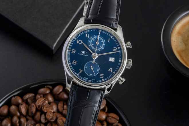  IWC Portugieser Chronograph Stahl Automatik Herrenuhr Ref. IW390303 Papiere 2018 