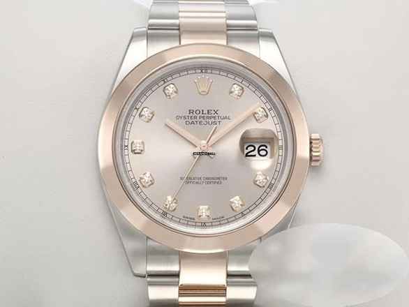  Rolex Datejust 41 41mm 126301 Edelstahl Rosegold 750 Diamanten Automatik Stahl Gold 