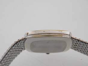 Thumbnail von Rolex Cellini 18 Karat Weißgold Rolex Cellini Skylight Herrenuhr mit orig Brilantbesatz 30 x 29 mm blaues Degradee Blatt im Traumzustand