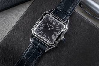 Thumbnail von Cartier Santos Dumont Black Lacquer Handaufzug Herrenuhr Ref. WSSA0046 B&P 2024