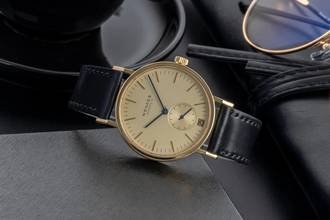 Thumbnail von NOMOS Tangente 18k (0,750) Gold Intex Datum Handaufzug Herrenuhr Gold Dial