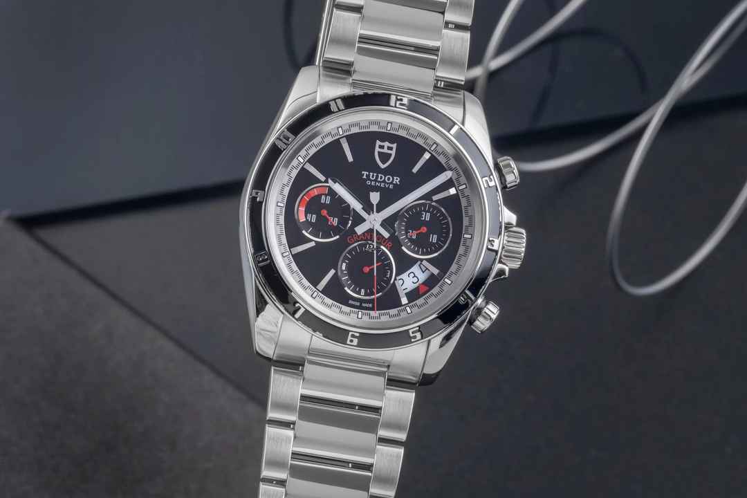  Tudor Grantour Chrono Chronograph Edelstahl Black Dial Automatik Herrenuhr Ref. 20530 