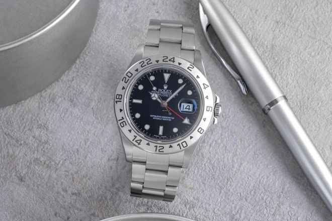  Rolex Explorer II Automatik Edelstahl Datum Herrenuhr Ref. 16570 T D-Serie 
