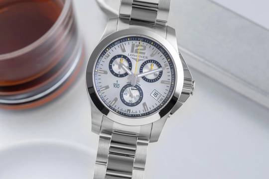  Longines Conquest Chronograph Stahl Quarz Ref. L3.700.4.78.6 Box & Papiere 2023 