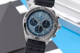 Thumbnail von Breitling Chronomat Chronograph Stahl / Platin Ref. PB0134101C1S1