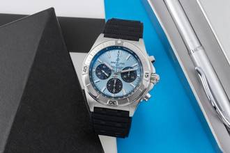 Thumbnail von Breitling Chronomat Chronograph Stahl / Platin Ref. PB0134101C1S1