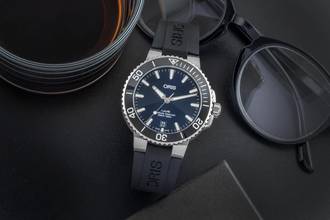 Thumbnail von Oris Aquis Date Stahl Automatik Herrenuhr Ref. 01 733 7732 4135 Box & Papiere