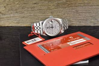 Thumbnail von Tudor Prince Date 76214 Stahl / Weißgold Linen Diamond Dial