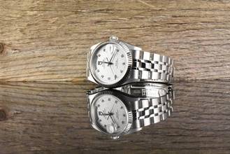 Thumbnail von Tudor Prince Date 76214 Stahl / Weißgold Linen Diamond Dial