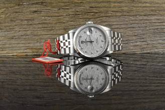 Thumbnail von Tudor Prince Date 76214 Stahl / Weißgold Linen Diamond Dial