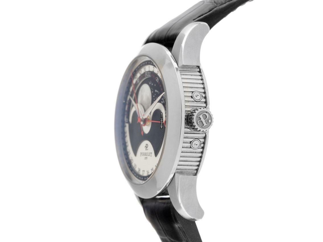 Thumbnail von Perrelet Moonphase Mondphase Ref.A1039/2 2020 Full Set wie Neu Vintage Moonphase Faltschließe