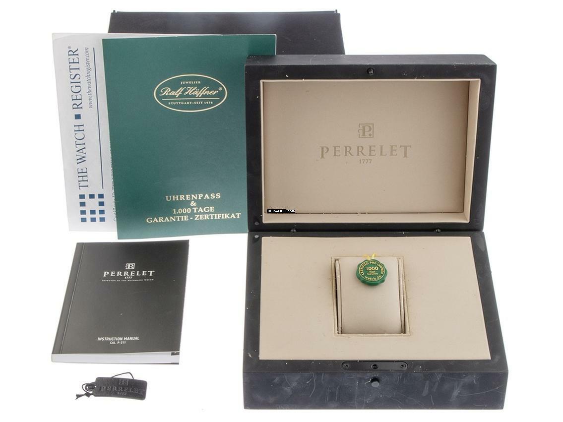 Thumbnail von Perrelet Moonphase Mondphase Ref.A1039/2 2020 Full Set wie Neu Vintage Moonphase Faltschließe