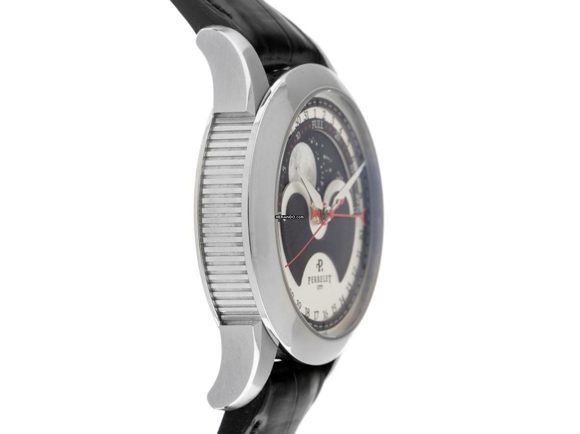 Thumbnail von Perrelet Moonphase Mondphase Ref.A1039/2 2020 Full Set wie Neu Vintage Moonphase Faltschließe