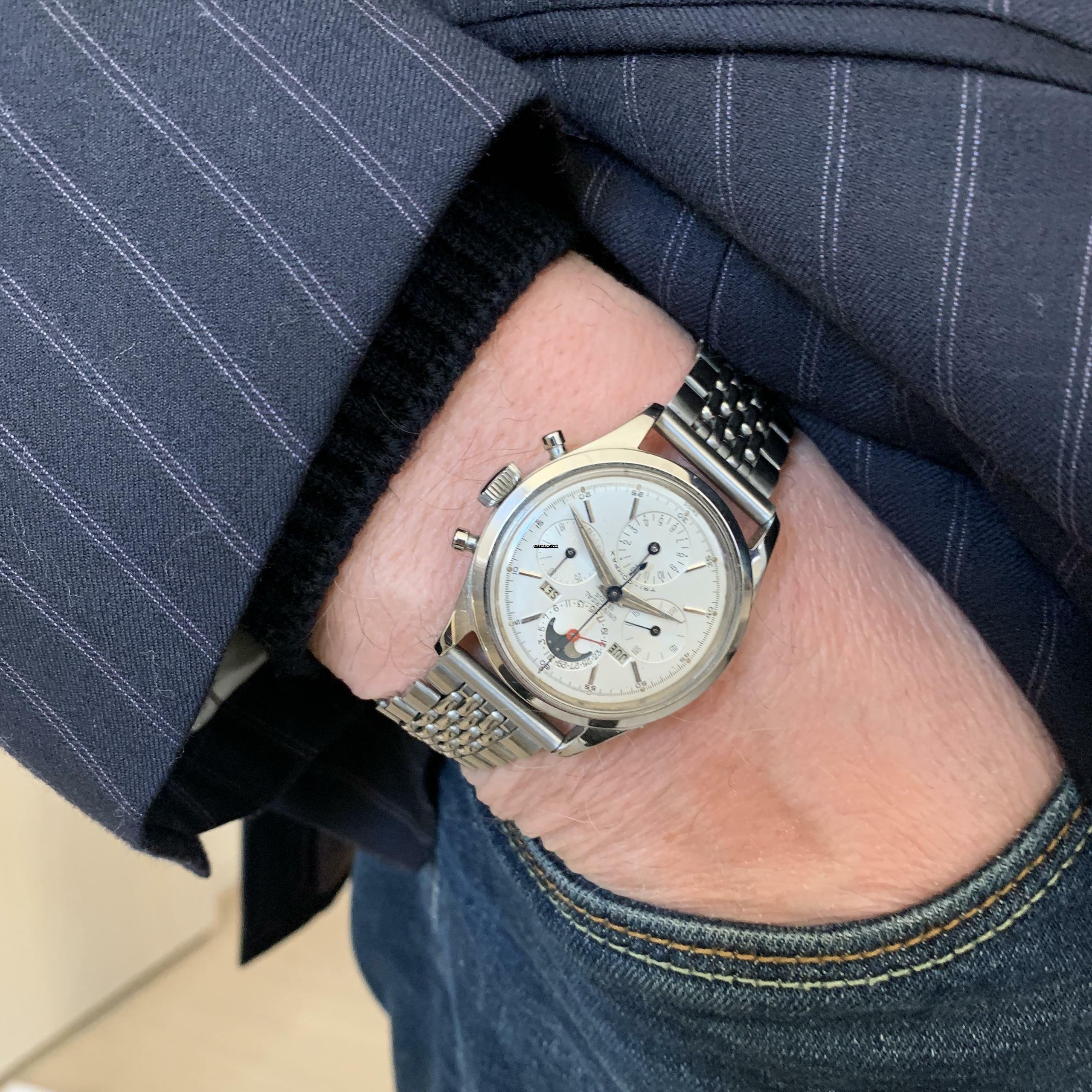 Thumbnail von Universal Genève Tri-Compax Chronograph 22297-3 Tri-Compax full calendar Moonphase 1958's TOP Condition