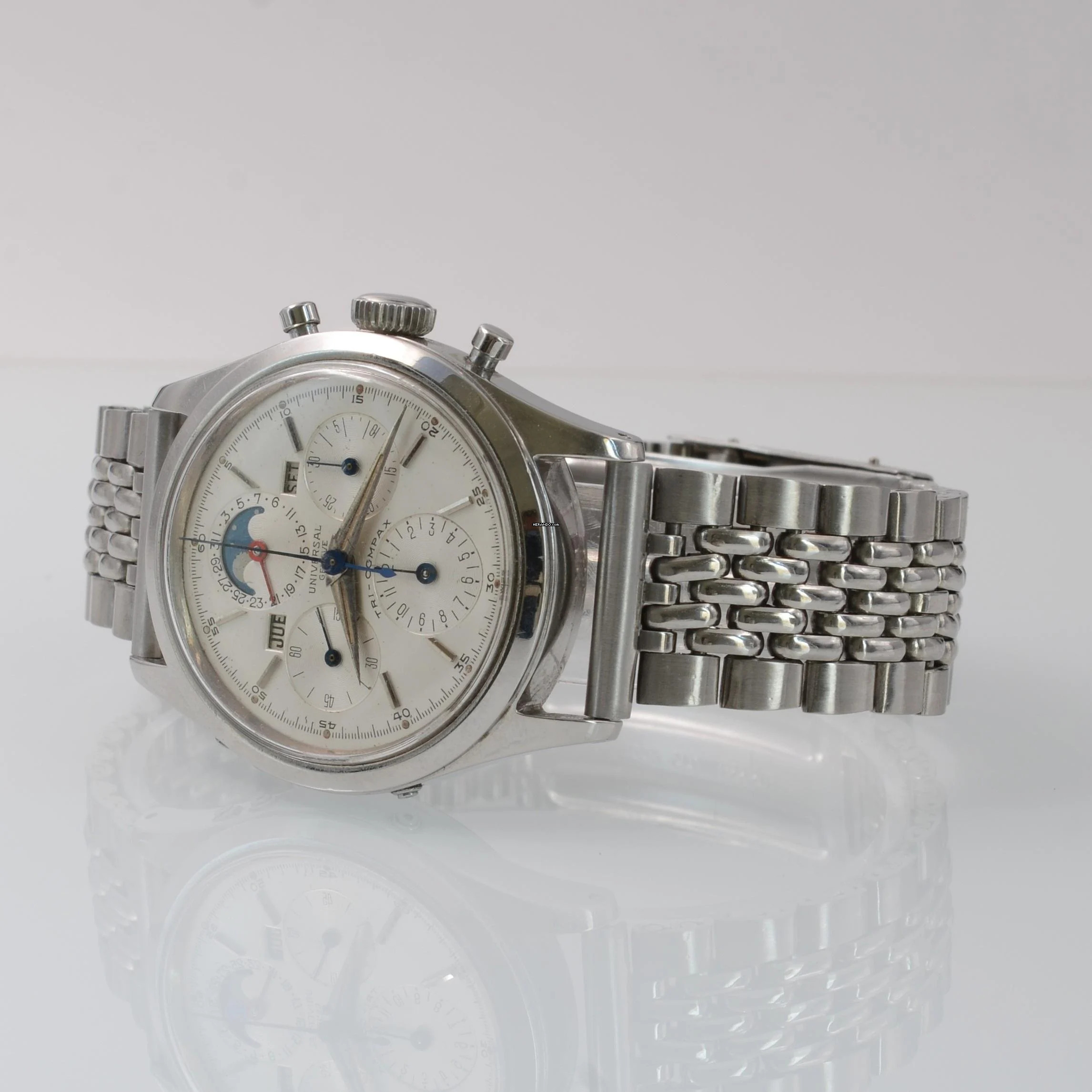 Thumbnail von Universal Genève Tri-Compax Chronograph 22297-3 Tri-Compax full calendar Moonphase 1958's TOP Condition