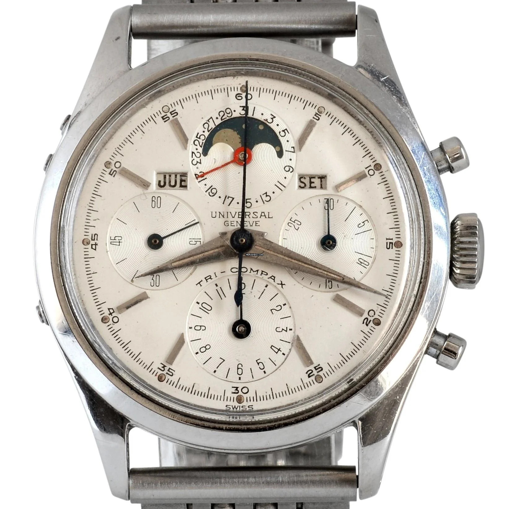 Thumbnail von Universal Genève Tri-Compax Chronograph 22297-3 Tri-Compax full calendar Moonphase 1958's TOP Condition