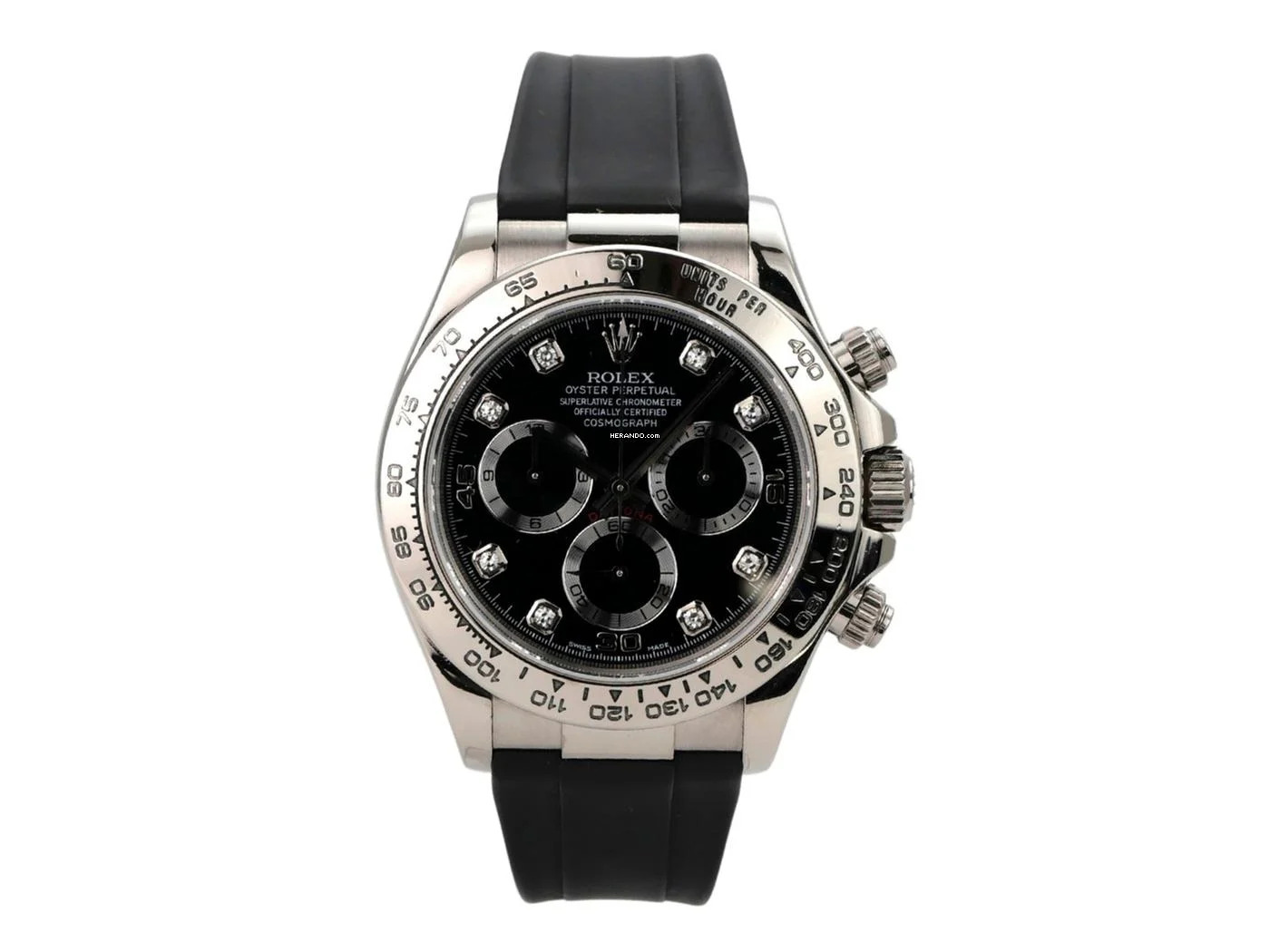  Rolex Daytona Cosmograph Daytona Weißgold Ref. 116519 Schwarz Diamant 