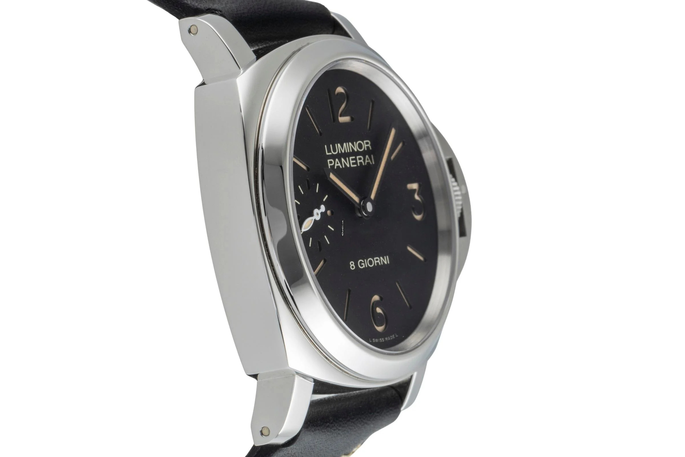 Thumbnail von Panerai Luminor Base 8 Days Stahl Handaufzug Herrenuhr Ref. PAM00915 B&P 2023