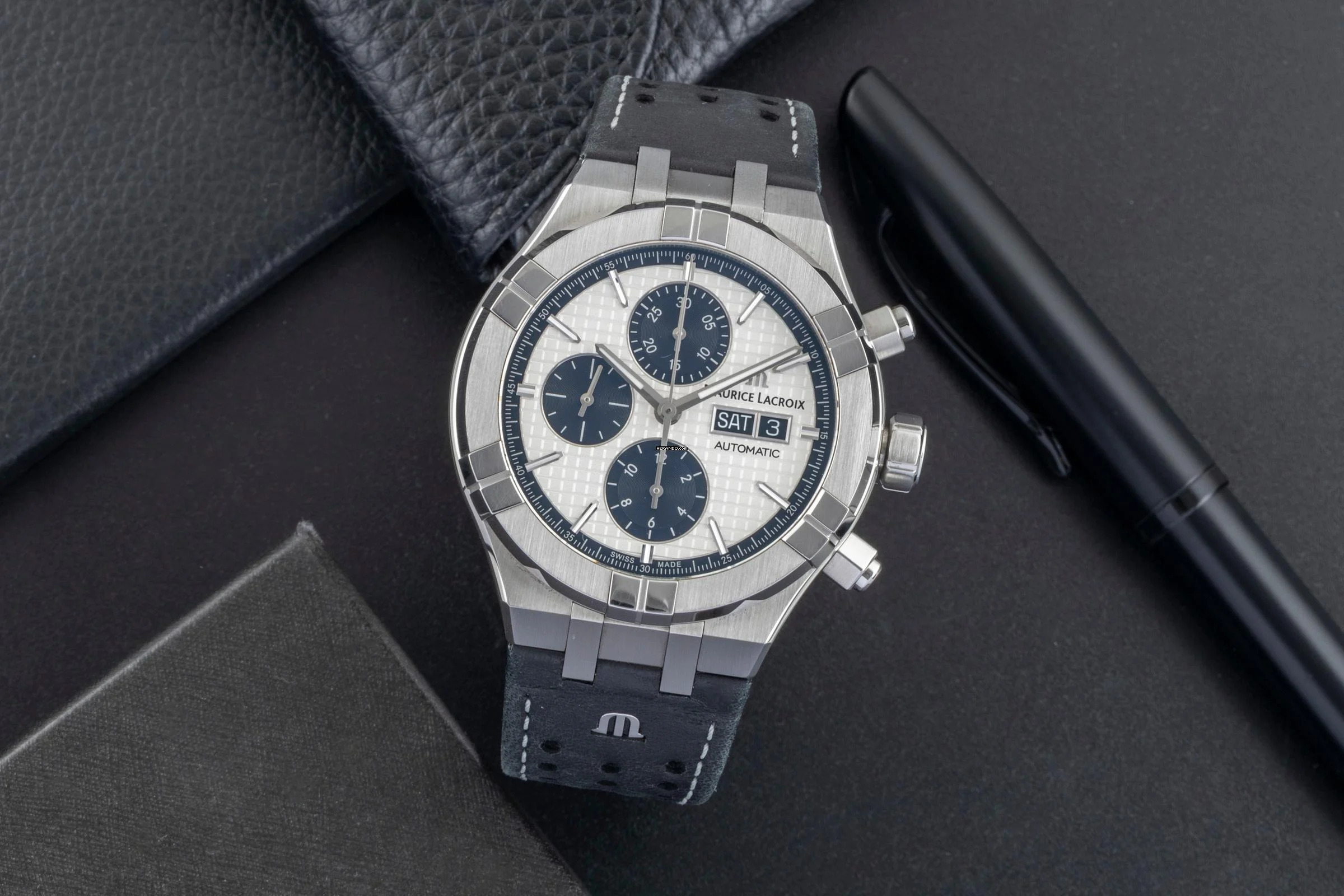 Thumbnail von Maurice Lacroix AIKON Chronograph Stahl Automatik Ref. AI6038-SS001-130 B&P 2021