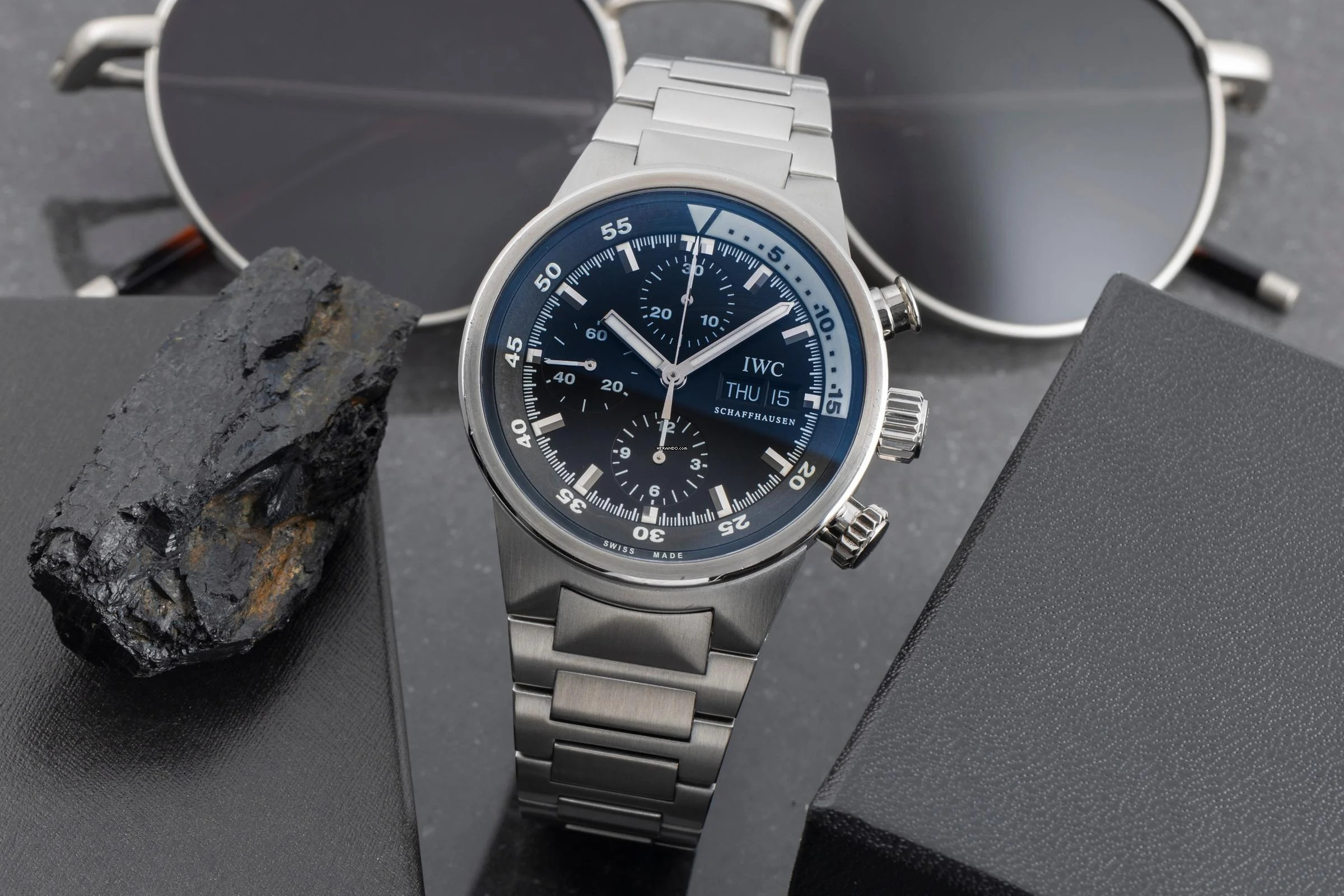  IWC Aquatimer Chronograph Stahl Automatik Herrenuhr Ref. IW371928 Papiere 