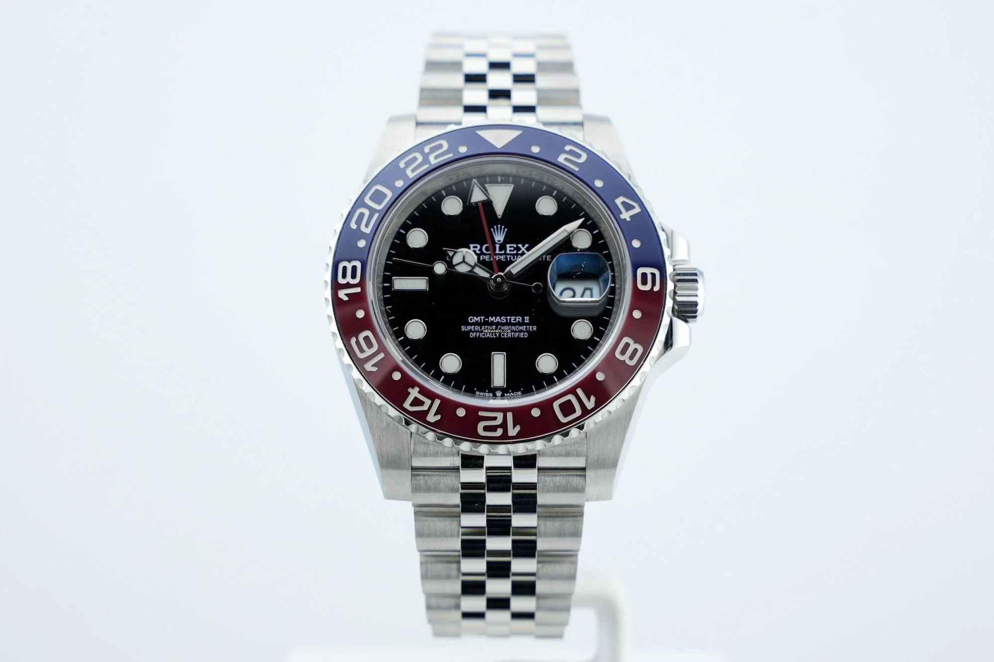  Rolex GMT-Master II Pepsi - Jubilee Bracelet - Official Rolex Service 12/25 - Official Rolex Warranty 12/27 - With Box - 126710BLRO 
